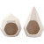 Candle Light Holder, H: 8.5+11 cm, D: 7.5+8 cm, 6 pcs, white [HOB-50558]
