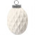 Terracotta Ornament, D: 5 cm, H: 7 cm, 6 pcs, white [HOB-50565]