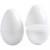 Egg, H: 8.8 cm, D: 5.5 cm, 12 pcs, white [HOB-51036]