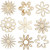 Wooden decorations, size 28 mm, 45 pcs [HOB-52376]