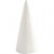 Cone, H: 14.5 cm, D: 6 cm, 5 pcs, white [HOB-543600]