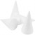 Cone, H: 14.5 cm, D: 6 cm, 25 pcs, white [HOB-54360]