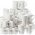Porcelain Mug Assortment, H: 7-10 cm, 48 pcs, white [HOB-55601]