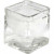 Square Candle Holder, size 7.5x7.5 cm, H: 8 cm, 12 pcs [HOB-55814]