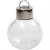 Flat-bottom Glass Baubles in a Gift Box, D: 3.5 cm, H: 4 cm, 12 pcs, transparent [HOB-55945]