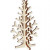 Christmas Tree, H: 12 cm, W: 7.5 cm, 1 pc, plywood [HOB-56170]