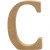 Letter, C, H: 8 cm, thickness 1,5 cm, MDF, 1pc