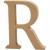 Letter, R, H: 8 cm, thickness 1,5 cm, MDF, 1pc