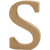 Letter, S, H: 8 cm, thickness 1,5 cm, MDF, 1pc