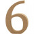 Number, 6, H: 8 cm, thickness 1,5 cm, MDF, 1pc