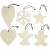 Christmas Ornaments, size 9-11 cm, thickness 4 mm, plywood, 6pcs