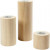Candle Holders, H: 14,5+9+6,5 cm, hole size 2,3 cm, poplar wood, 3pcs