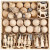 Christmas Ornaments, H: 5.5-9 cm, 72 pcs, birch [HOB-56511]