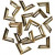 Metal Corners, size 19x19 mm, inner size 5 mm, gold, 150pcs