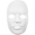 Full Face Masks, H: 24 cm, W: 15.5 cm, 12 pcs, white [HOB-59242]