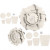 Paper Flowers, D: 15+25 cm, 230 g, 2 pcs, off-white [HOB-599921]