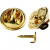 Clutch Pin Findings, D: 11,5 mm, gold-plated, 25pcs