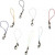 Mobile Phone Strap, L: 7 cm, asstd colours, 100pcs