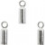 End Caps, D: 2 mm, L: 8 mm, silver-plated, 10pcs
