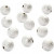 Glitter Bead, D: 10 mm, hole size 1.5 mm, 20 pcs, silver-plated [HOB-60666]