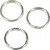 Split Ring, D: 5 mm, inner size 4 mm, 30 pcs, silver-plated [HOB-613420]