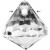 Acylic Beads, size 17x16 mm, hole size 1.2 mm, 43 pcs, Gloss transparent [HOB-636880]