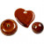 Ceramic Beads, size 24-36 mm, hole size 2-3 mm, 3 mixed, brown [HOB-63740]