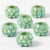 Rhinestone Links, size 9x13 mm, hole size 5 mm, 6 pcs, green [HOB-68670]