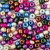 Rocaille Seed Bead Mix, size 4/0, D: 5 mm, 130 g, metallic colours [HOB-691201]