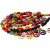 Howlite Beads, D: 12-15 mm, hole size 1.5 mm, 8 strands, black, bold colours [HOB-69926]