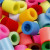 Fuse Beads, size 10x10 mm, hole size 5,5 mm, asstd colours, jumbo, 1000mixed