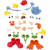 Body Parts, size 0.8-6.8 cm, 26 pcs, asstd colours [HOB-78267]
