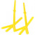 Chicken Feet, L: 37 mm, H: 28 mm, 50 pcs, yellow [HOB-78278]