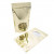 Stand Up Pouches Gold with oval Window 17.1x8.9x28.6cm | 340 grams (100 pieces) [ZBGMO4SG]