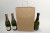 Carrier Bags for Bottles Brown 26x8x39cm + cardboard divider Kraft 110 g/m (50 pieces) [PAWF2639]