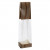 Printed Bags Brown with Cream stripes 5.1x4.8x24.1cm with side gusset (100 pieces) [G1BNC]