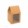 Kraft Tapered Tote Box with Window 8,9 x 8,9 x 16,5cm (25 Pieces) [FS320]