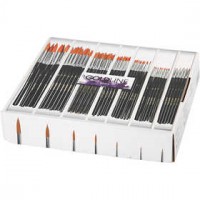 Gold Line Brushes, size 1+2+4+8+12+18+22, W: 2-8 mm, 84 pcs [HOB-10748]