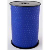 Curling Ribbon with Dots Blue 10 mm x 225 mtr (1 roll) [HV-PLS10BL]