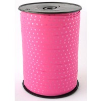 Curling Ribbon with Dots Pink 10 mm x 225 mtr (1 roll) [HV-PLS10PI]