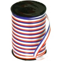 Curling Ribbon with Red, White and Blue stripes 10 mm x 225 mtr (1 roll) [HV-PLS10RWB]
