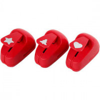 Paper Punches, size 16 mm, 1 set, red [HOB-11340]
