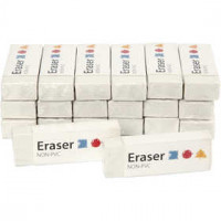 Eraser, size 62x22x10 mm, 20 pcs [HOB-14132]