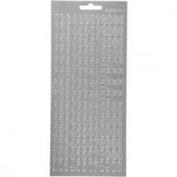 Stickers, sheet 10x23 cm, 1 sheet, silver [HOB-170229]