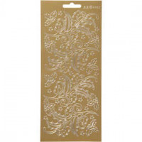 Stickers, sheet 10x23 cm, 1 sheet, gold [HOB-170252]