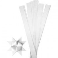 Paper Star Strips, W: 25 mm, D: 11.5 cm, 100 strips, white [HOB-20717]