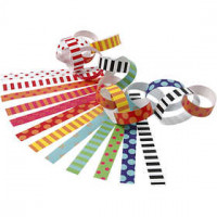 Paper Chains, L: 16 cm, W: 15 mm, 2400 pcs [HOB-20783]