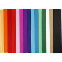 Crepe Paper, W: 50 cm, L: 2.5 m, 15 pleats, asstd colours [HOB-209020]