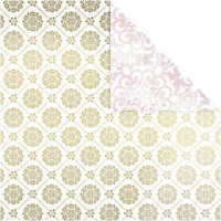 Design Paper, sheet 30.5x30.5 cm, 180 g, 3 sheets, white, gold [HOB-22526]