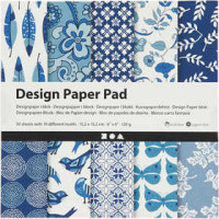 Design Paper Pad, sheet 15.2x15.2 cm, 120 g, 50 sheets, blue [HOB-225915]
